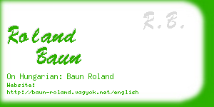 roland baun business card